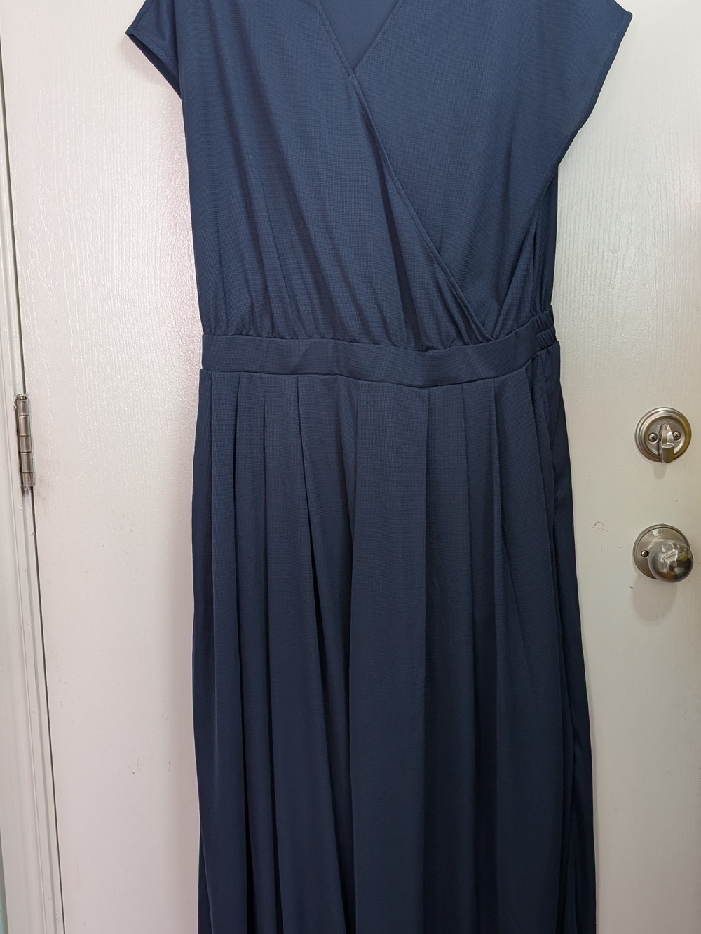 HALARA Navy Waffle Knit Jumpsuit